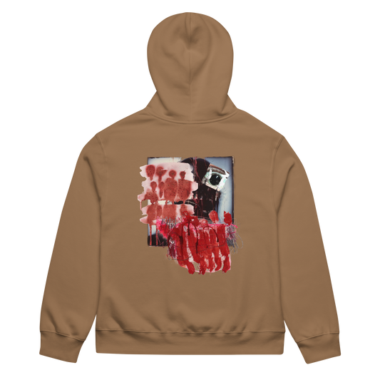 RICH NONSENSE HOODIE UNISEX LEAVE THE WINDOW OPEN BROWN BACK
