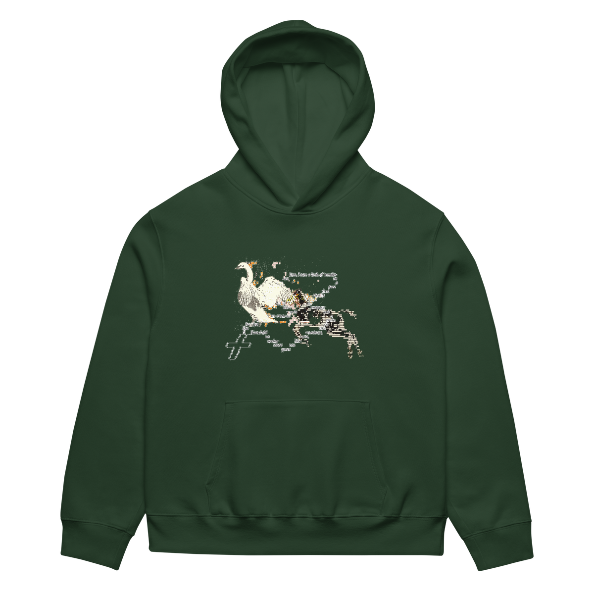 DARK_MOOD_WOODS_RICH_NONSENSE_HOODIE GREEN FRONT