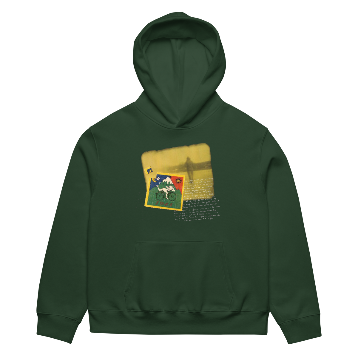 RICH NONSENSE HOODIE UNISEX BOOKHOUSE GREEN