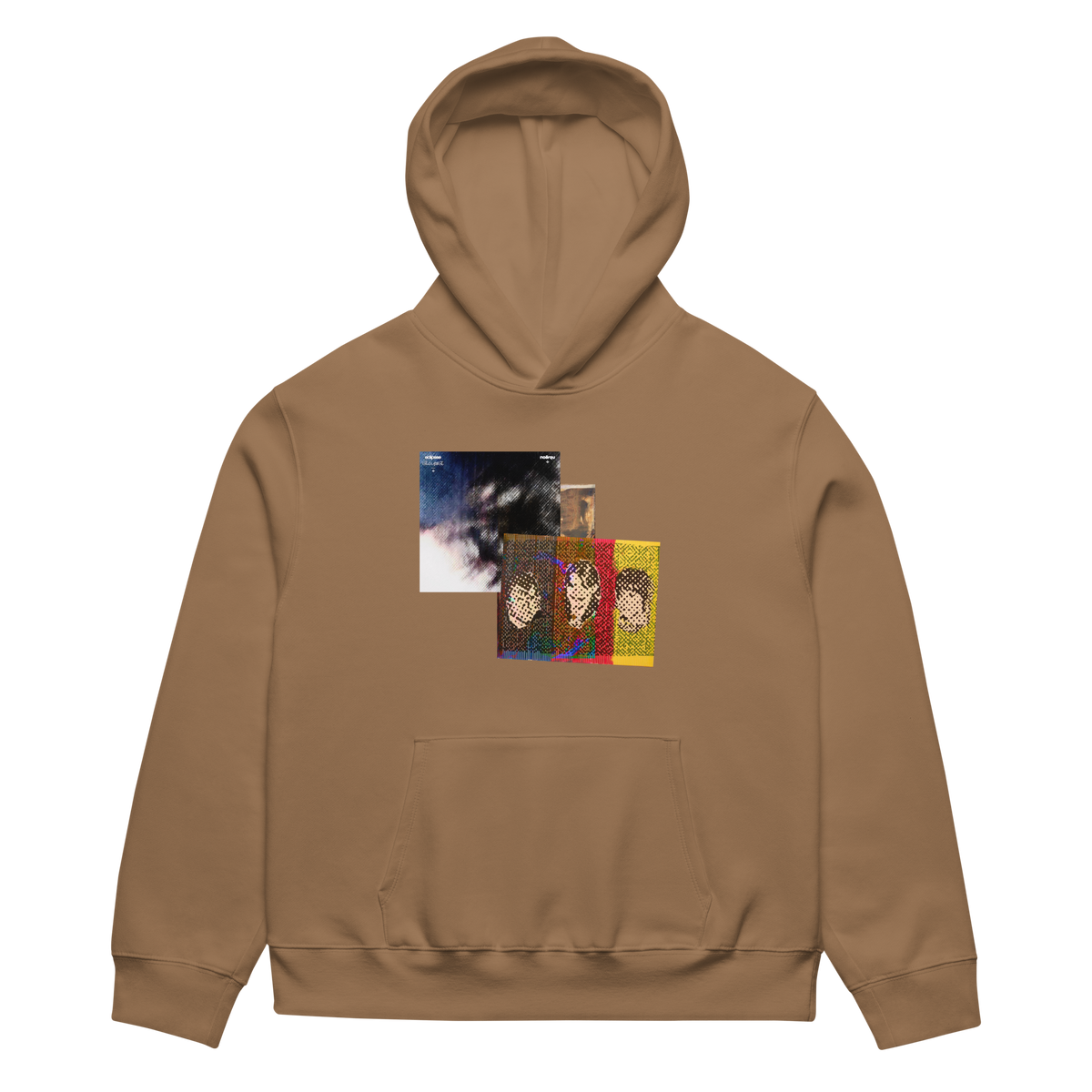 RICH NONSENSE HOODIE UNISEX LEAVE THE WINDOW OPEN BROWN FRONT