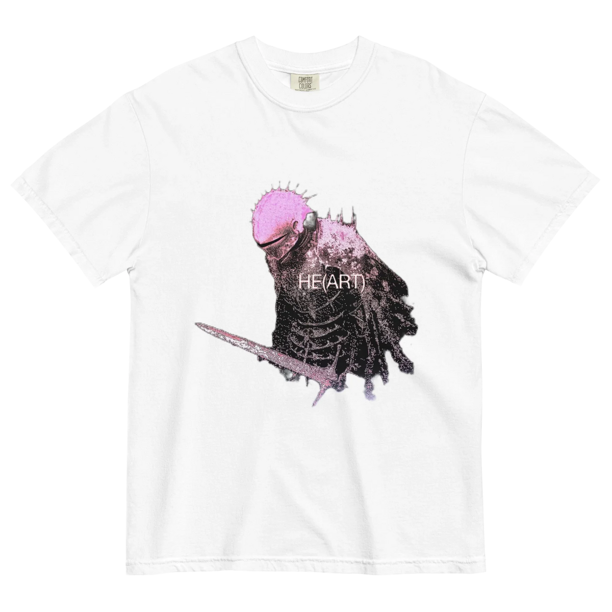 RICH NONSENSE SURREAL ART PREMIUM ORGANIC COTTON UNISEX TSHIRT HE ART WHITE